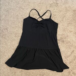 Offline by Aerie Black Spaghetti Strap athletic dress